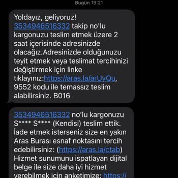 Aras Kargo Ürünüm Teslim Edilmedi