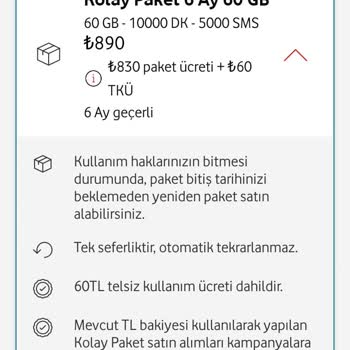 Vodafone Paket İptali İstiyorum