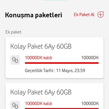 Vodafone Paket İptali İstiyorum