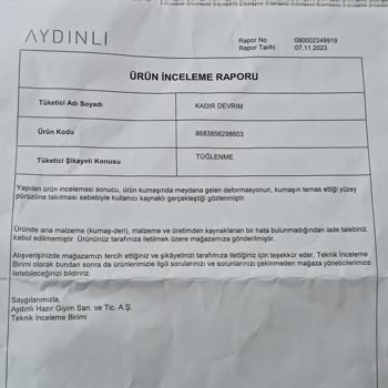 U.S. Polo Assn. Ayıplı Ürün İade Reddi