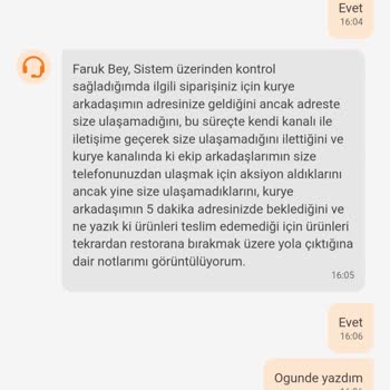 Trendyol Yemek Uygulaması Üzerinden Verilen Pasta Siparişi Ve İade Süreci