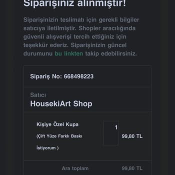 HousekiArt Shop Shopier Üzerinden Siparişim Gönderilmedi, Satıcıyla İletişime Geçmiyor