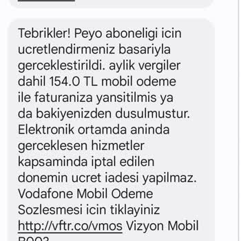 Vizyon Elektronik Para ... Abonelik... Hatası