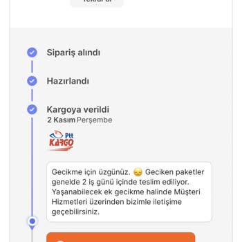 Organik Gurmem Kargom Neden Dağıtıma Çıkmıyor