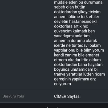 Sağlık Bakanlığı E Devlet Üzerinden Yaptığım Şikayet Tekrardan Analiz Edilsin