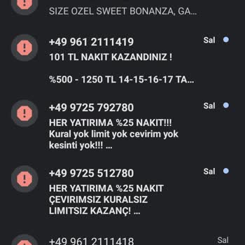 Vodafone Uygunsuz Gelen Mesajlar