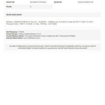 Cvmaker.com.tr Hesabımdan Para Çekti