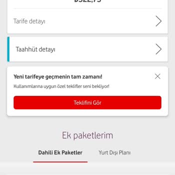 Vodafone Red Limitsiz Tarife Zorlaması