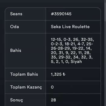 Sekabet Rulet Bahis Hatası
