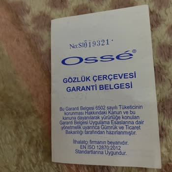 Ata Optik Osse Optik Gözlük Sapını Kırılması