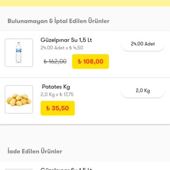 Şok Marketler Teslim Edilmeyen Ürünlerin Ücreti İadesi Hakkında