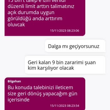 QNB Müşteri Temsilcisi Ek Hesabımı Kapattı