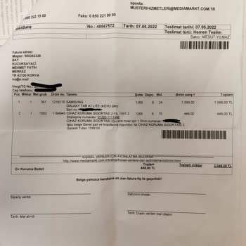 Media Markt'tan Samsung Marka Tabletin Kasko Ve Garanti Sorunları