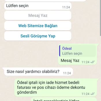Pos Cihazı Ödeal İptali