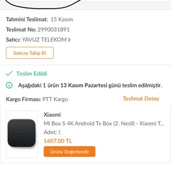 PTT Kargo Ve Trendyol Kargo Elime Ulaşmadığı Halde Ulaştı Gözüküyor