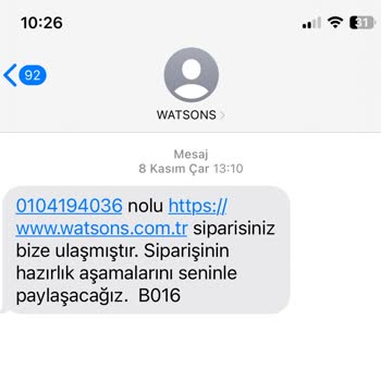 Watsons Göndermediğiniz Siparişimi Derhal İptal Edip Paramı İade Edin!