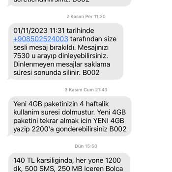 Turkcell Hattıma Tanımladığım Paket Ve Gelen Mesajdaki Fiyat Farkı