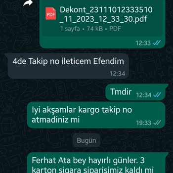 Desteksigara.com Dan Sigara Sipariş Verdim.