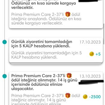 Prima Kulubu / Ürün Gönderimini Sağlamıyor Ve Müşteriye Dönmüyor