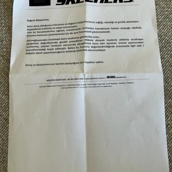 Skechers Kalitesiz Ürün İadesi
