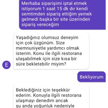 Getir Çözüm Odaklı Yaklaşılmadı Sorunum İlgisiz Kaldı