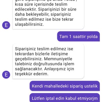 Getir Çözüm Odaklı Yaklaşılmadı Sorunum İlgisiz Kaldı
