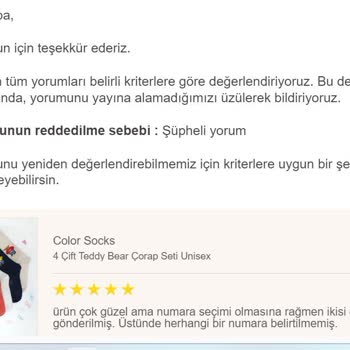 Trendyol Gerçek Yorumları Onaylamıyor
