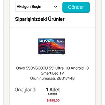 A101 İnternetten Alınan TV'yi Ne Gönderiyor Ne İptal Ediyor
