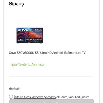 A101 İnternetten Alınan TV'yi Ne Gönderiyor Ne İptal Ediyor