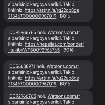 Watsons Süresinde Kargoya Vermemekte