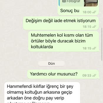 Koltuk.sandalye.kiliflarim (Instagram) Sattıkları Örtünün Arkasında Durmuyorlar