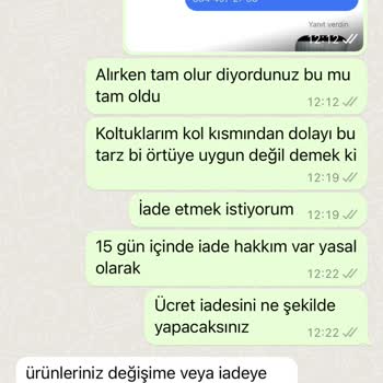 Koltuk.sandalye.kiliflarim (Instagram) Sattıkları Örtünün Arkasında Durmuyorlar