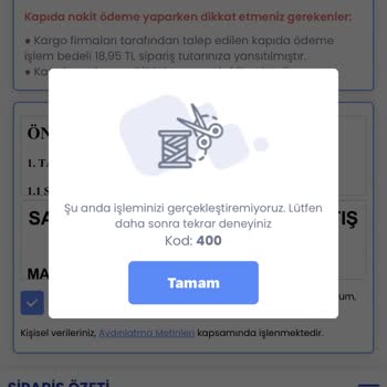 LCW 400 Kod Hatası