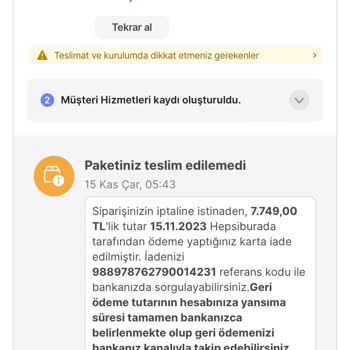 Mertev Ürün Teslimatı Yapılmaması