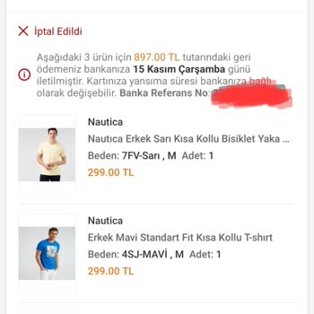 Trendyol/Occasion Mağazasının Kafasına Göre Sipariş İptal Etmesi