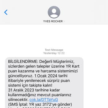 Yves Rocher Puan Kullandırmama Saçmalığı