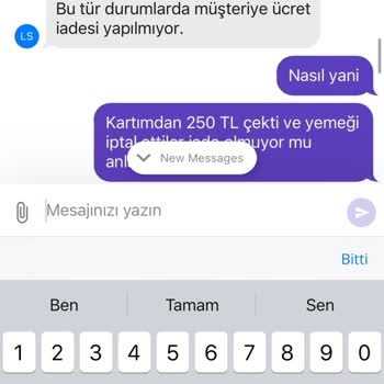 Getir Yemek Siparişi Ve İade Sorunu