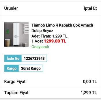 A101 Teslim Edilmeyen Ürün