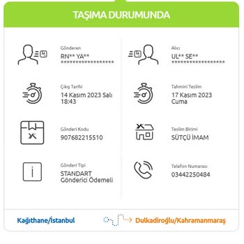 shopi go Yanlış Adrese Giden Kargo