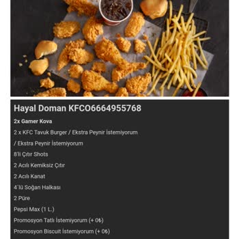KFC Türkiye Yemeğim Gelmedi Paramda Gelmedi
