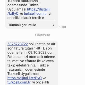 Turkcell Başkalarına Ait Fatura Detayları Gönderiyor
