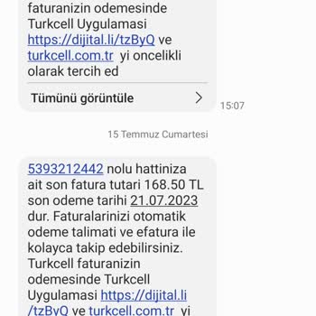 Turkcell Başkalarına Ait Fatura Detayları Gönderiyor