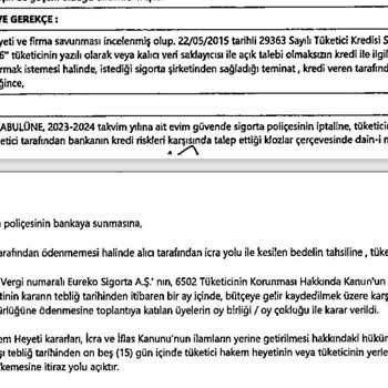 Eureko Sigorta Evim Garantide Plus Nasıl İptal Edilir