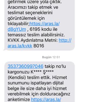 Aras Kargo Kargomu Teslim Etmeden, Teslim Edildi Mesajı Gönderdi