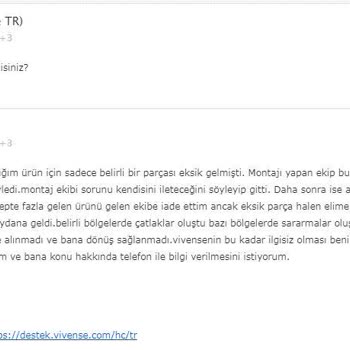 Vivense Üründe Bozulmalar Oldu. İlgilenen Kimse Yok.