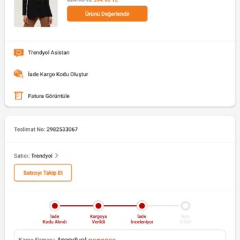 Trendyol'a İade Ettiğim Ürün Kayıp