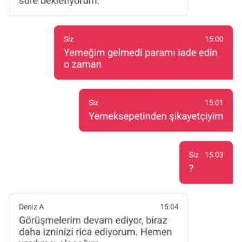 Yemek Sepeti Siparişi Yanlış Yere Teslimat Etmesi