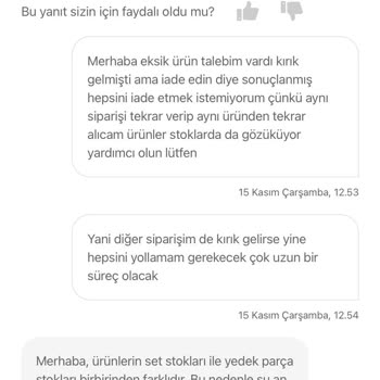 Schafer Kırın Ürün Değiştirmeme