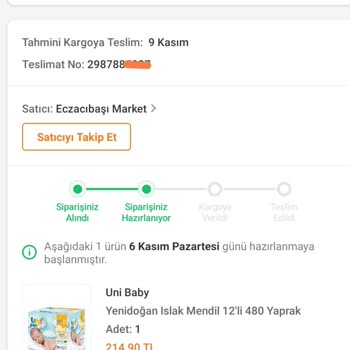 Trendyol'da 12 Gündür Ürünümü Göndermeyen Eczacıbaşı Market