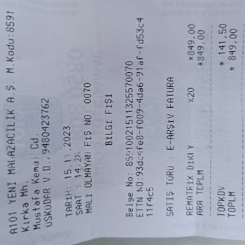 A101 Etiket Ve Kasada Oluşan Fiyat Farkı